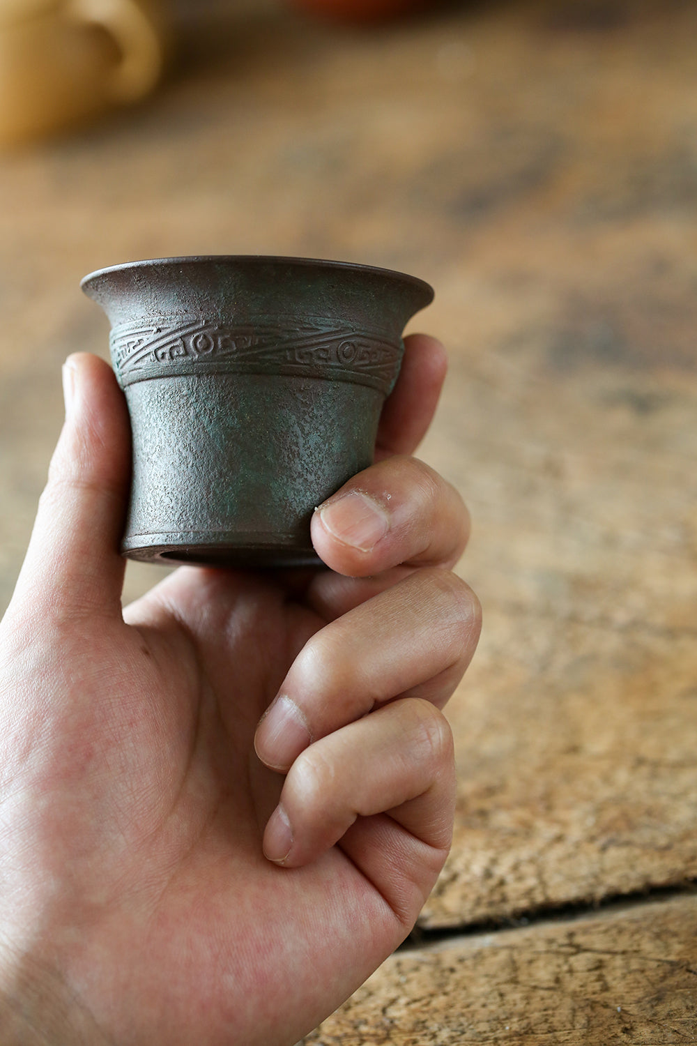 Bronze Ancient Motif Master Teacup